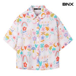 정상가:89,000원 | 아트워크 유니크 박스핏 반팔 셔츠 (BW2BL035L0)