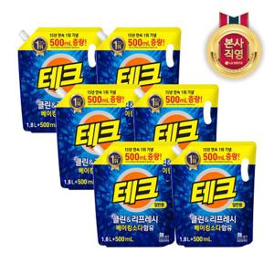 테크 클린앤리프레쉬 리필 1.8L+500ml x 6개