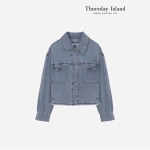 [Thursday Island] 레빗 자수 데님 자켓(T236MJK301W)