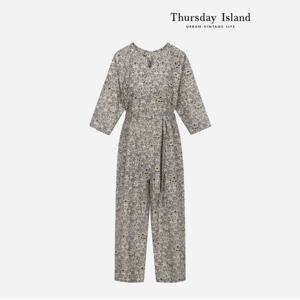 [Thursday Island] 플라워 벨티드 오버롤(T236MPT132W)