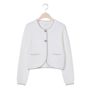 [CJ단독][최초가 99,000원]루벨린 트위드 니트 자켓