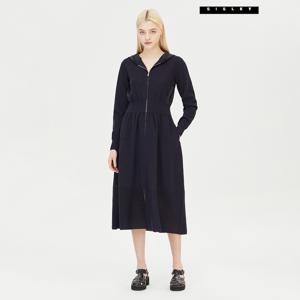 아울렛 우븐 패치 후드 니트 원피스 SAKO31431