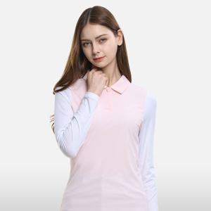 투엘라 러블리샷 여성 소매배색 긴팔 카라 티셔츠(M6ST01)