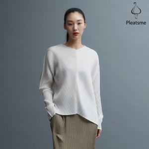 [최초가 198000원] V넥 사선 폴딩 롱 슬리브 티셔츠_EPTSF124002