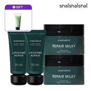 밀키 크림 50ml X 2통 + 스킨 필 패드 60매입 X 2통  + GIFT : 필링 클렌저 50ml