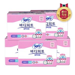 쏘피 바디피트 볼록맞춤 대형 16P 5개총 80입