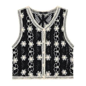 정상가:59,000원 | 플라워 펀칭 버튼업 뜨개 니트 베스트 (DO1VW009A)