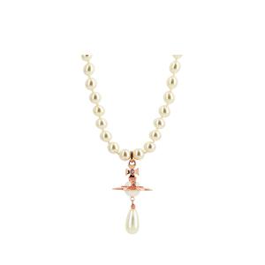 63030008 02G125 원 로우 펄 드롭 초커 목걸이