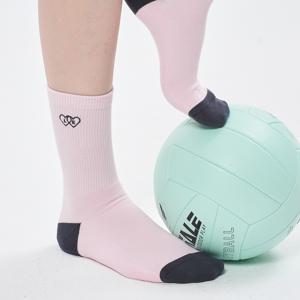[최초가11,000원]투하트 삭스 Two hearts Socks_Pink