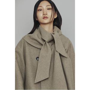 [최초가:1,080,000원] 아틀리에-핸드메이드 탈착 머플러 더블 롱 코트 LFCAW24810