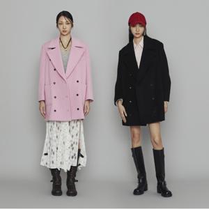 [최초가:798,000원] 아틀리에-레더 버튼 더블 하프 코트 LFCAW24800 2종 택1