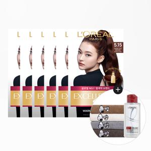엑셀랑스 크림 염모제 6개+스누피타올1장(랜덤)+미니샴푸100ml(랜덤)