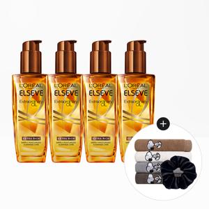 엑스트라 오디네리 오일 100ml 4개 (타입선택)+스누피 타올 1장(랜덤)+스크런치(랜덤)