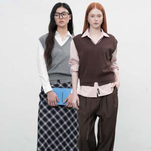 더블 레이어 루즈핏 베스트 3COL / WBE3L06514