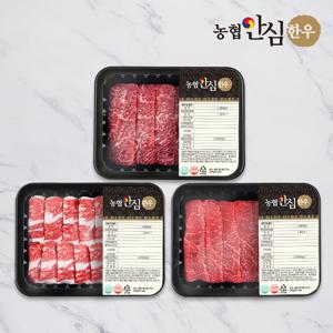 [농협안심한우] 1등급 한우 실속세트 600g (특수부위/차돌박이/실속구이)