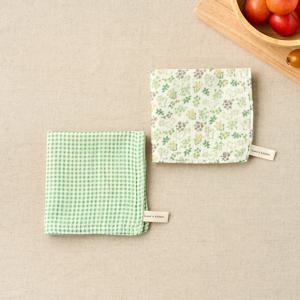 L 도톰한 4중지 살림 거즈행주 30x30 2P 가든 다람쥐