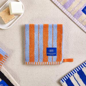 ETF 더블 스트라이프 핸드타월 ORANGE 34X34cm 65g
