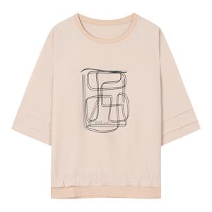 [정상가159,000원]소매프릴프린트티셔츠BJIBH2817