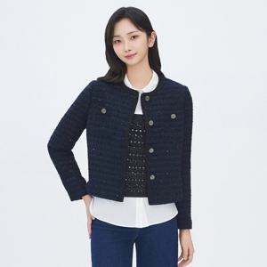 [정상가399,000원]라운드스팽글트위드재킷BKJAB7106
