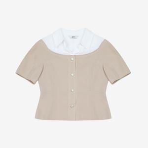[정상가219,000원]레이어드배색버튼블라우스BKBAE2476