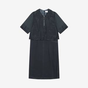 [정상가359,000원]카라주름반집업H덧장원피스BKOAE2533