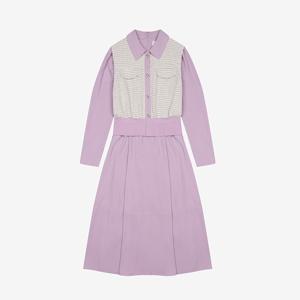[정상가459,000원]트위드베스트덧장롱플레어원피스BKOAC2504