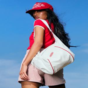MNS Track line Cross Bag_White Leather