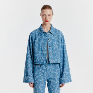 [정상가 : 798000원] YINI Cropped Denim Jacket - Blue