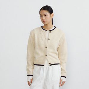 [CJ단독][EENK] Round Neck Knit Cardigan - Beige