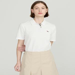 닥스 여성 DLTS5B291WT [D- 화이트 닥스훈트 로고 자수 면혼방 반팔 카라티셔츠