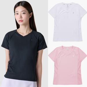 르꼬끄 여성 브이넥 티셔츠 QQ122TRS32_JS