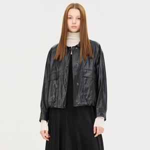 [본사] 엔칸타 페이크 레더 점퍼_SALE04441BK