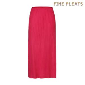[FINE PLEATS] 피네 플리츠 베이직 롱 스커트 핫 핑크