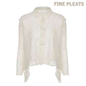 [FINE PLEATS] 피네 플리츠 A라인 숏 가디건 아이보리