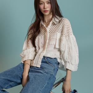 B3063 네트 블라우스