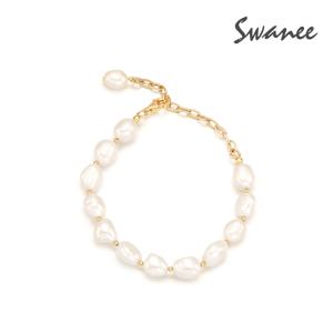 볼드 담수진주 실버체인 팔찌 진주 심플 R062000B/SILVER