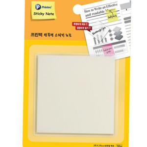 점착식 30매 반투명 (76X76mm) 메모지-백색 점착메모지 3m포스트잇 포스트잇노트 투명포스트잇