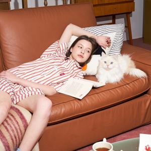 [Short Sleeves]댄스온더플로어 털 안 붙는 퍼리스 반팔파자마 (8color 3size)