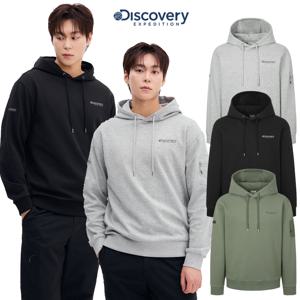 디스커버리 25년 봄신상 남성 와펜포켓 후드티셔츠 DMHD35051
