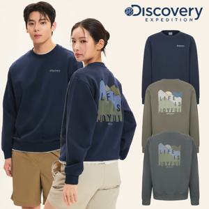 디스커버리 25년 봄신상 남여공용 빈티지 워싱 맨투맨 DXMT38051
