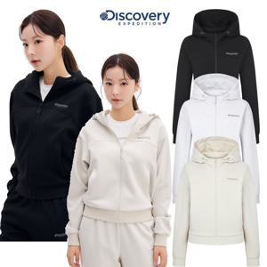 디스커버리 25년 봄신상 니트 에센셜 여성 트레이닝 크롭 자켓 DWTR41051