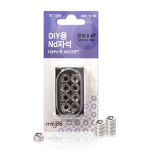 마그피아 DIY용 ND자석 원형구멍 Φ10x4T/(MNDS-10-04 8개입) 판(1개입) 자재