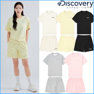 디스커버리 24년여성 경량 반팔 반바지 트레이닝세트 DWTR52043,DWTB54043