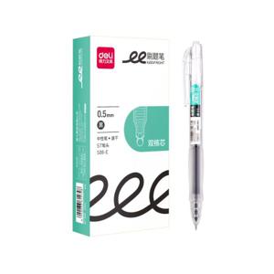 DELI S08-E 노크식 퀵드라이 투명 젤펜 0.5mm 흑