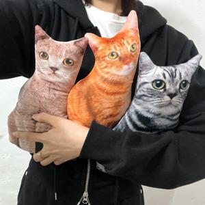 진짜 같은 고양이 실사 인형 플러시 리얼펫 펫로스 반려묘 등받이 봉제 쿠션 집사 선물 AA0132