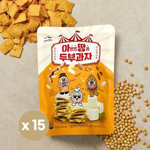 국산콩 아몬드땅콩 수제 두부과자 55g 15봉