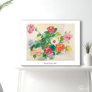 라울뒤피 장미 꽃다발  명화액자 인테리어 감성 꽃그림