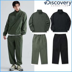 디스커버리 남성 우븐 하이넥 일자 트레이닝 세트 DMTR35041,DMTP35041
