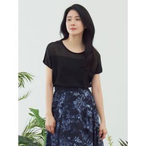 [하프클럽/르투아]프렌치 린넨블렌디드 니트 블랙