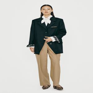 [정가648000] 울 스트라이프 하프자켓 LFJAW24310NYD